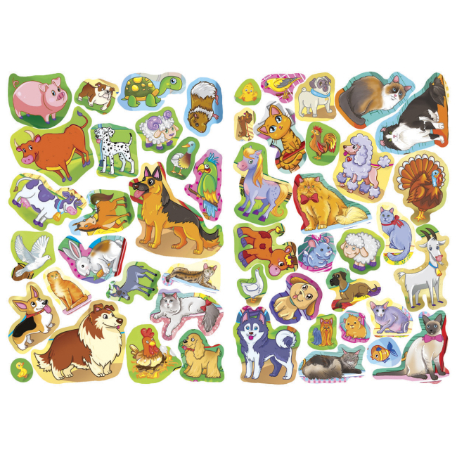 Розмальовки та актівітібуки (2-6 років) - Книжка «Розвивальні наліпки Розумні завдання Свійські тварини» (9789669362971)#2