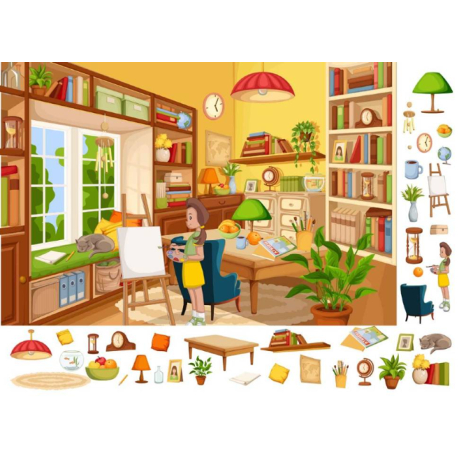 Книги-картинки для детей (2-6 лет) - Книжка-картонка «Великий віммельбух Мій будинок»  (9789669368232)#3