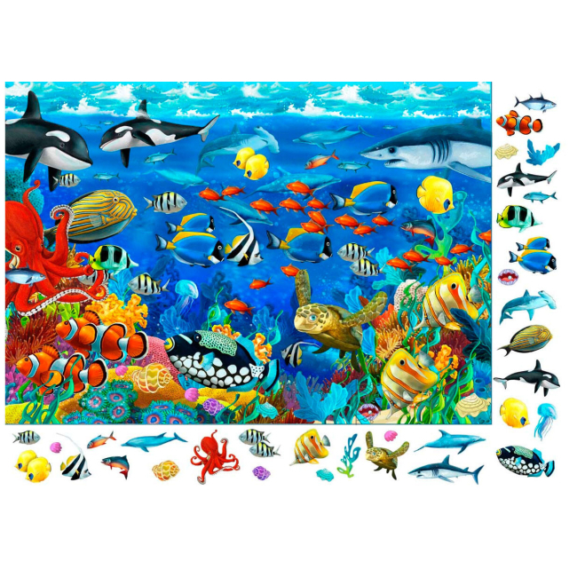 Книги-картинки для детей (2-6 лет) - Книжка-картонка «Великий віммельбух Тварини»  (9789669367860)#3