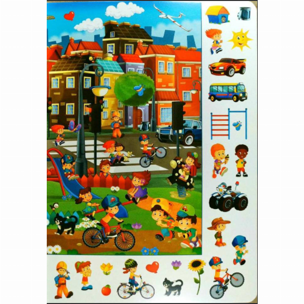 Книги-картинки для детей (2-6 лет) - Книжка-картонка «Великий віммельбух У місті»  (9789669367877)#3