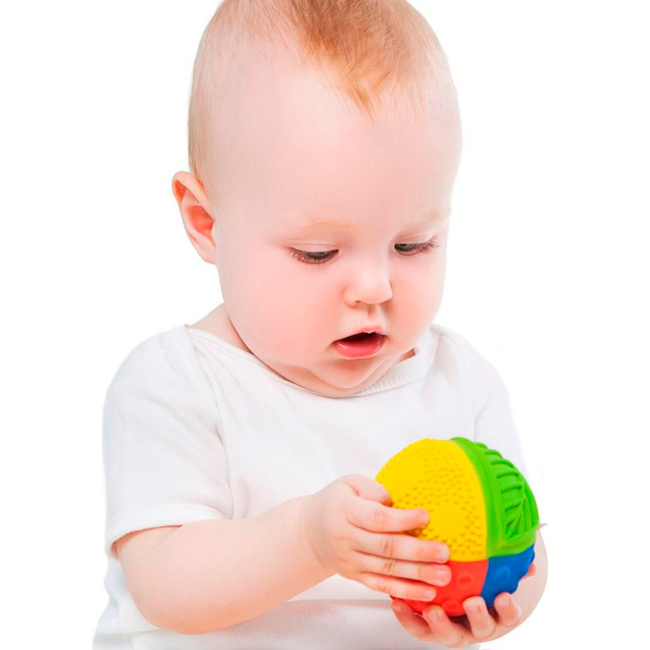 Погремушки, прорезыватели - Мячик Caaocho Радуга 8 см (7003)#3