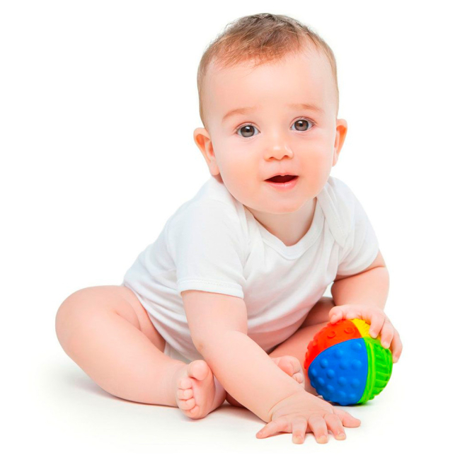 Погремушки, прорезыватели - Мячик Caaocho Радуга 8 см (7003)#4