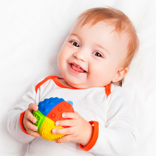 Погремушки, прорезыватели - Мячик Caaocho Радуга 8 см (7003)#5