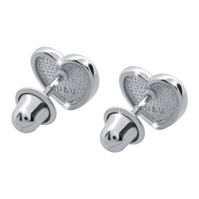 Ювелирные украшения - Серьги UmaUmi Сердце с камешком красные (9775181477774)#2