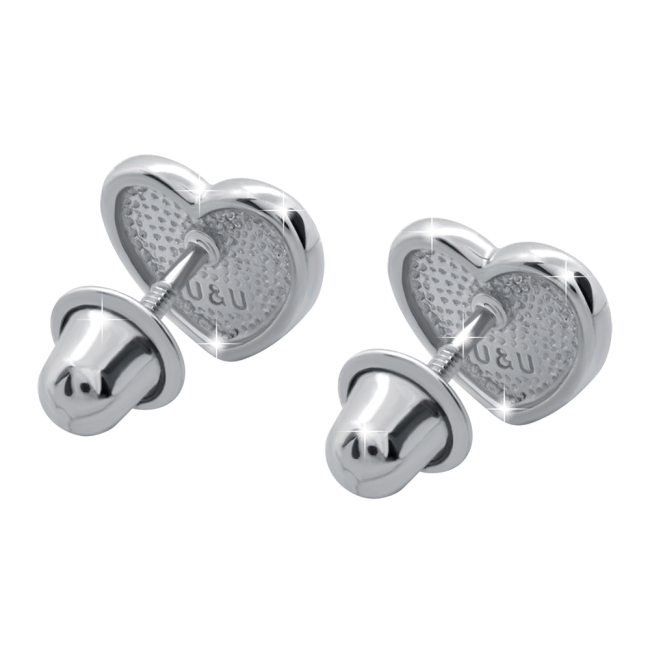 Ювелірні прикраси - Сережки UmaUmi Серце з серцем рожеві (6809916171446)#2