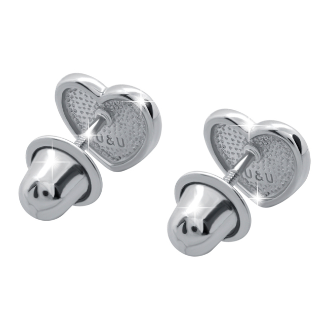 Ювелірні прикраси - Сережки UmaUmi Серце рожеві (9590184332925)#2