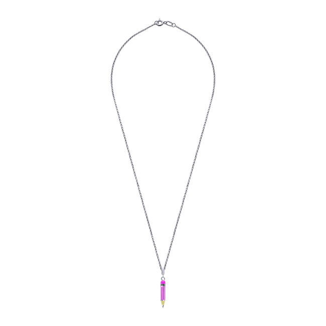 Ювелірні прикраси - Кулон UmaUmi Олівець рожевий (3250855671086)#2