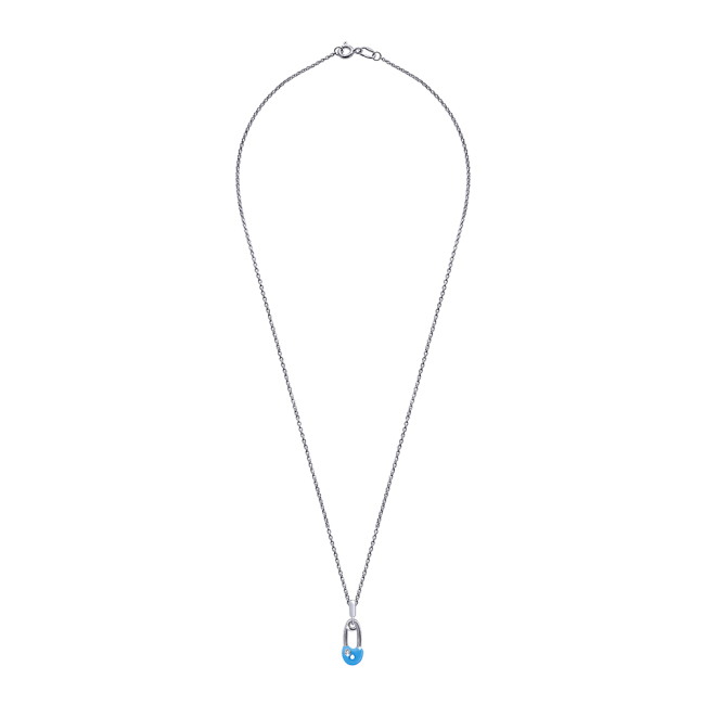 Ювелірні прикраси - Кулон UmaUmi Шпилька блакитний (5072451900586)#2