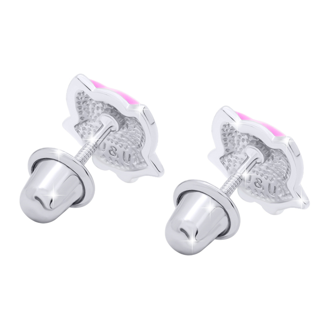 Ювелірні прикраси - Сережки UmaUmi Сова рожеві (6487436374259)#2