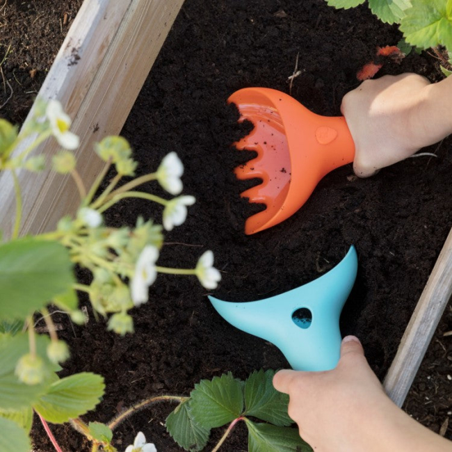 Наборы для песочницы - Игровой набор Quut Raki для песка и снега оранжевые грабельки (170723)#4