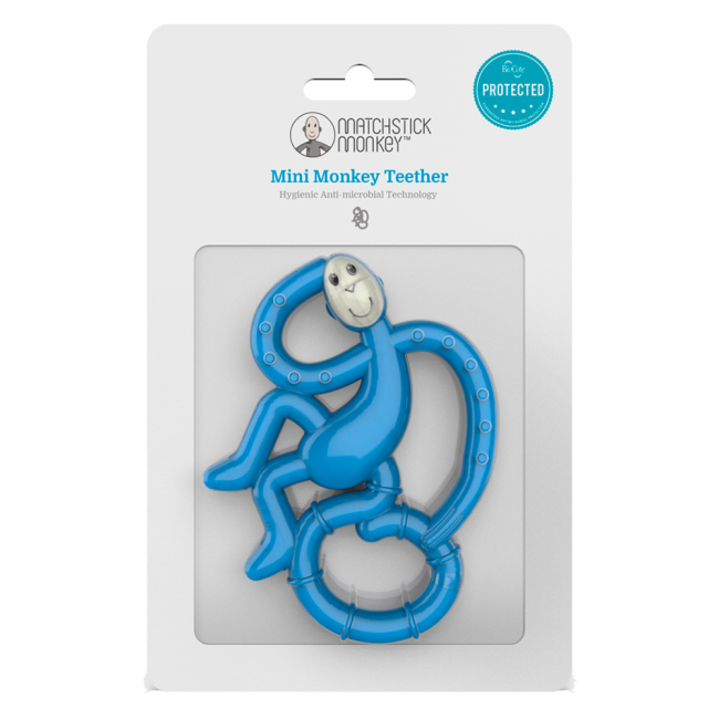 Погремушки, прорезыватели - Прорезыватель Matchstick Monkey Маленькая обезьянка синий (MM-МMT-002)#3