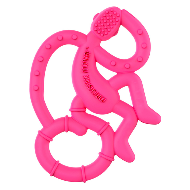 Погремушки, прорезыватели - Прорезыватель Matchstick Monkey Маленькая обезьянка розовый(MM-МMT-003)#2