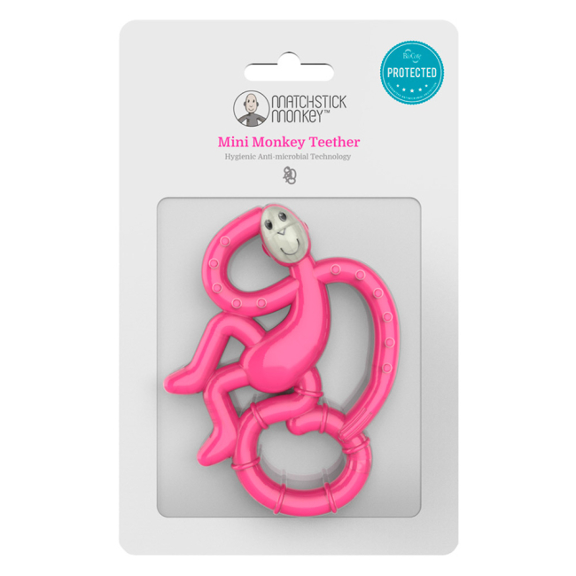 Погремушки, прорезыватели - Прорезыватель Matchstick Monkey Маленькая обезьянка розовый(MM-МMT-003)#3