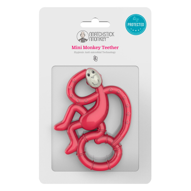 Погремушки, прорезыватели - Прорезыватель Matchstick Monkey Маленькая обезьянка красный (MM-МMT-004)#3