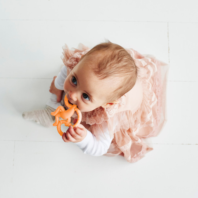 Погремушки, прорезыватели - Прорезыватель Matchstick Monkey Маленькая обезьянка оранжевый (MM-МMT-005)#4