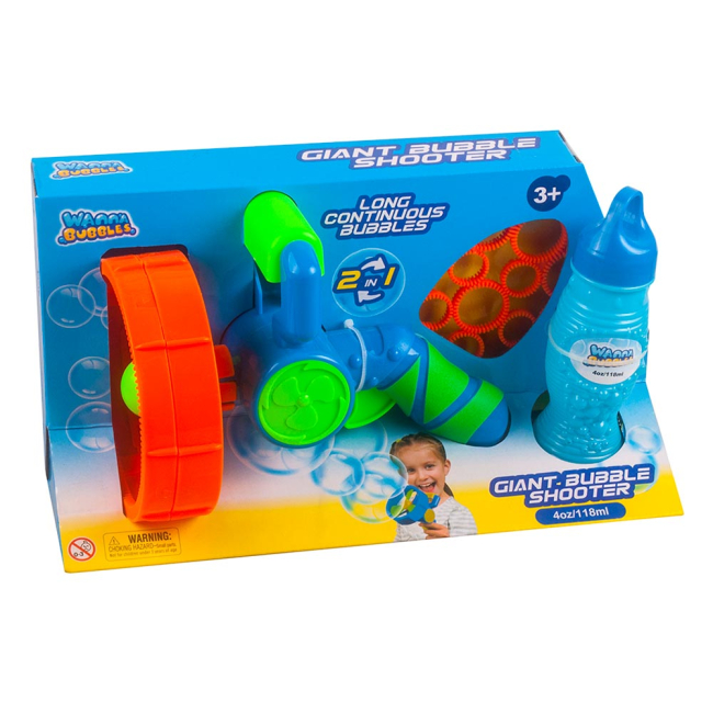 Мыльные пузыри - Мыльные пузыри Wanna Bubbles Бластер 2 в 1 синий (BB014-1)#2