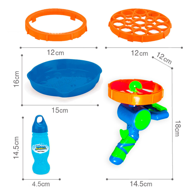 Мыльные пузыри - Мыльные пузыри Wanna Bubbles Бластер 2 в 1 синий (BB014-1)#3