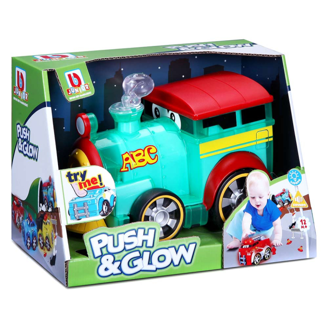 Железные дороги и поезда - Игрушечный паровозик Bb junior Push and glow с эффектами (16-89005)#4