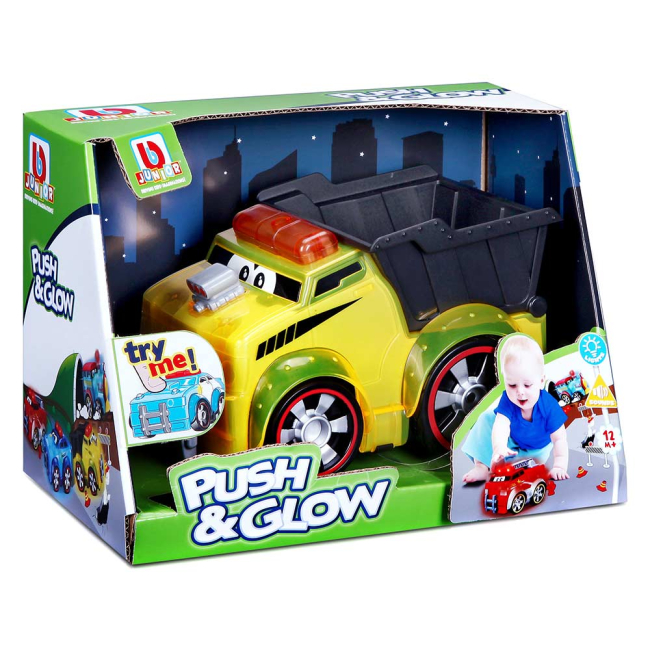 Машинки для малюків - Машинка Bb junior Push and glow Самоскид (16-89007)#5