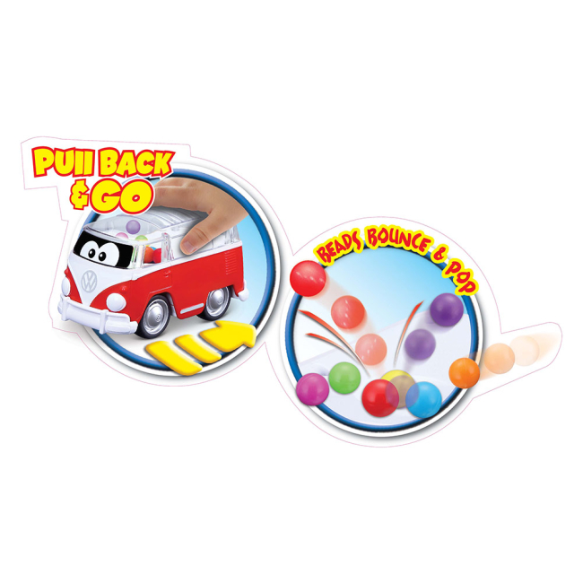 Машинки для малышей - Машинка Bb junior Volkswagen Samba Poppin bus красная (16-85109/16-85109 red)#3