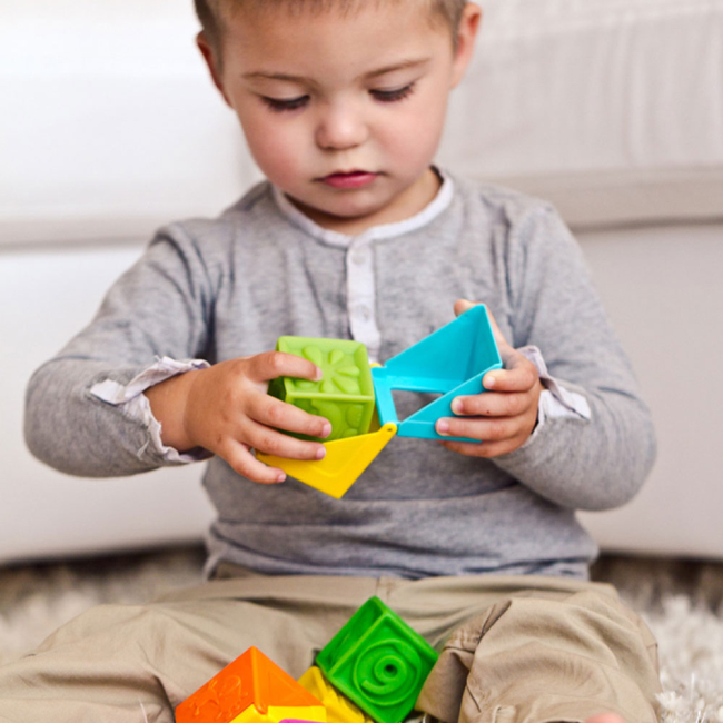 Развивающие игрушки - Набор текстурных блоков B kids Soft peek (003659B)#5