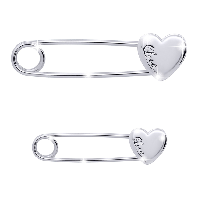 Ювелірні прикраси - Булавка UmaUmi Серце велике Love (3310196508455)#3