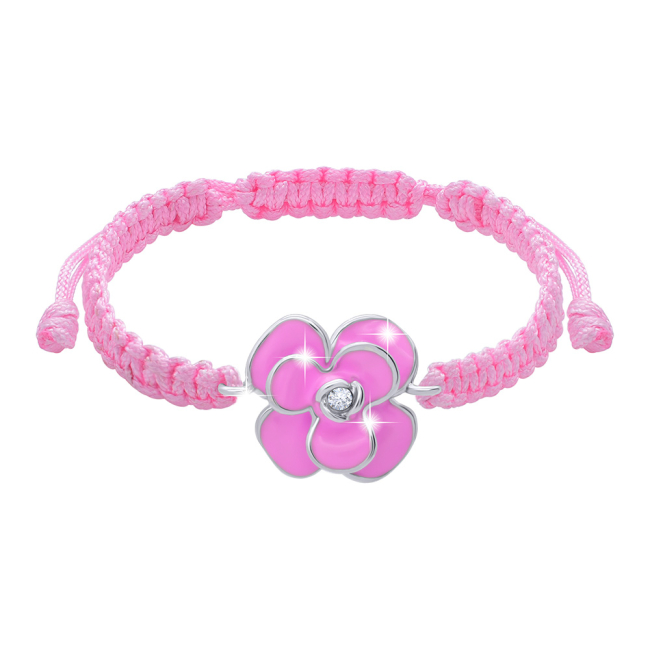 Ювелірні прикраси - Браслет плетений UmaUmi Півонія рожевий (7872013644785)#2