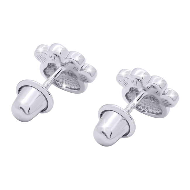 Ювелірні прикраси - Сережки UmaUmi Лапоньки жовто-рожеві (1956686968143)#2