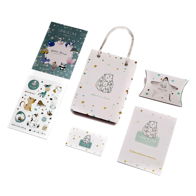 Ювелірні прикраси - Сережки UmaUmi Лапоньки жовто-рожеві (1956686968143)#3