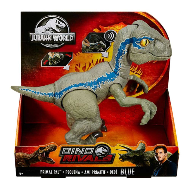 Фігурки тварин - Фігурка Jurassic World Primal pal Велоцираптор Блю (GFD40)#4