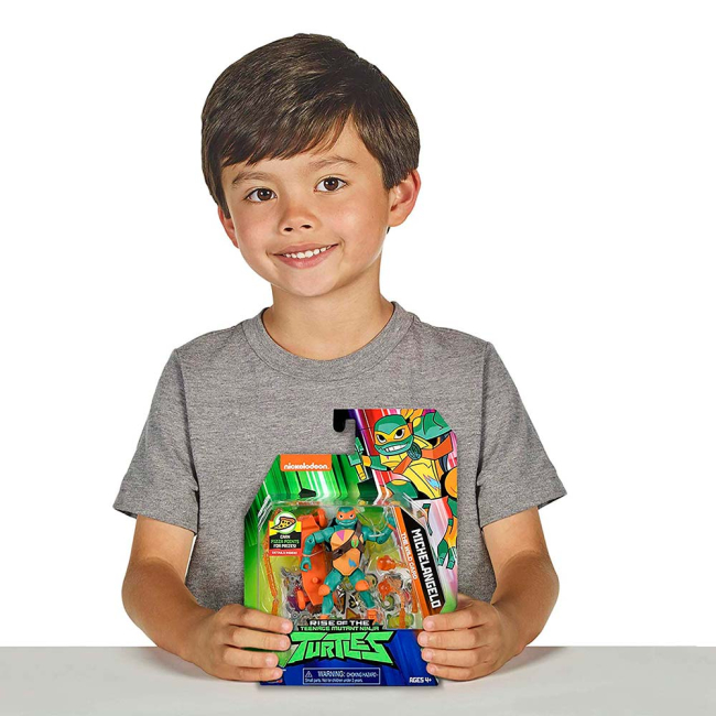 Фигурки персонажей - Фигурка TMNT Эволюция Черепашек-Ниндзя Микеланджело 12 см (80803)#4