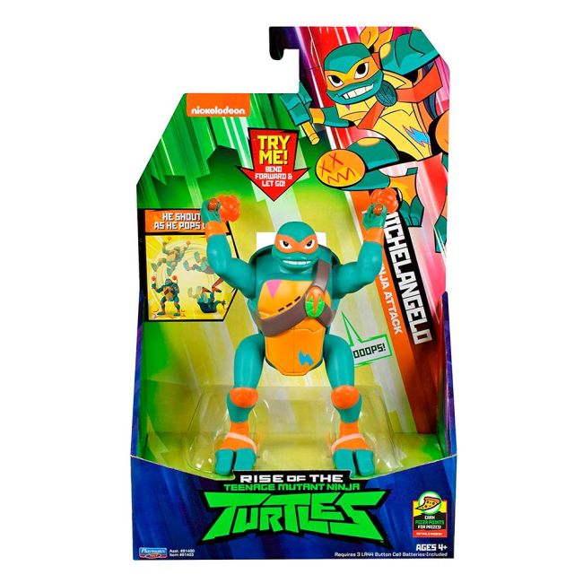 Фигурки персонажей - Фигурка TMNT Эволюция Черепашек-Ниндзя Микеланджело 15 см звуковая (81403)#2