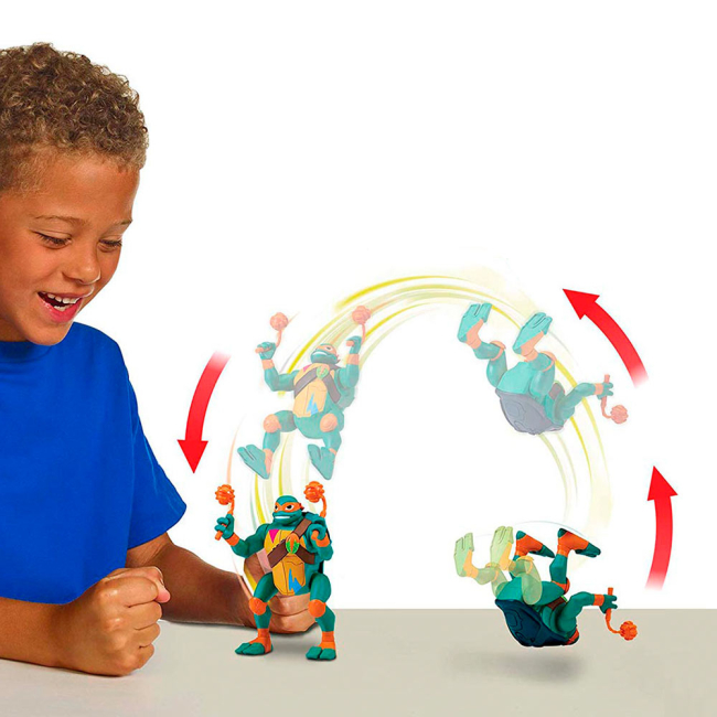 Фигурки персонажей - Фигурка TMNT Эволюция Черепашек-Ниндзя Микеланджело 15 см звуковая (81403)#3