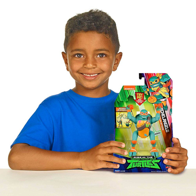 Фигурки персонажей - Фигурка TMNT Эволюция Черепашек-Ниндзя Микеланджело 15 см звуковая (81403)#4