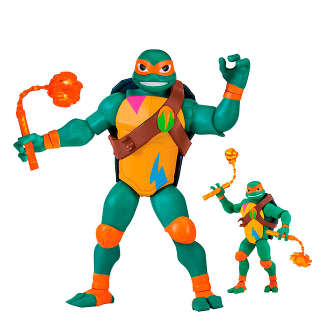 Фигурки персонажей - Фигурка TMNT Эволюция Черепашек-Ниндзя Микеланджело 27 см (81453)#3