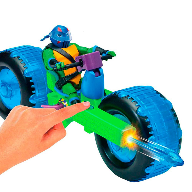 Фигурки персонажей - Набор TMNT Эволюция Черепашек-Ниндзя Мотоцикл стелс Леонардо (82481)#3