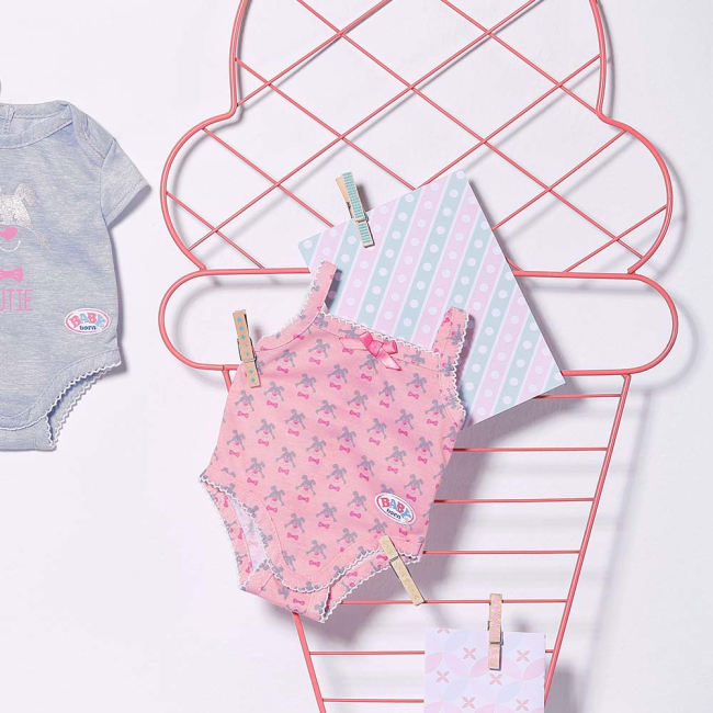 Одяг та аксесуари - Одяг для ляльки Baby Born Боді рожевий (827536-2)#2