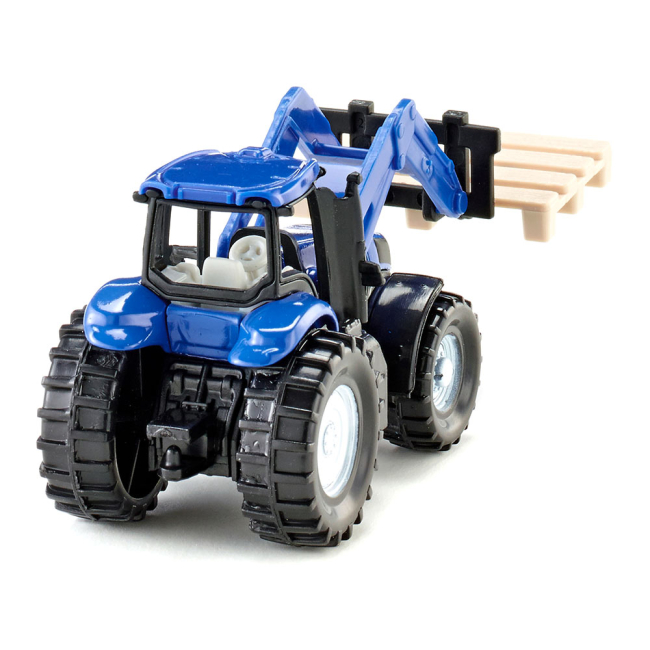 Транспорт и спецтехника - Автомодель Siku Трактор New Holland с паллетой (1487)#3
