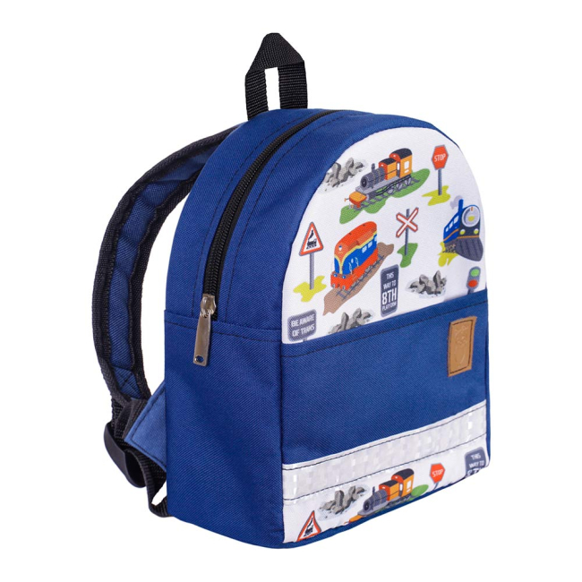 Рюкзаки и сумки - Рюкзак Zo Zoo Поезда синий непромокаемый (1100145-1)#2
