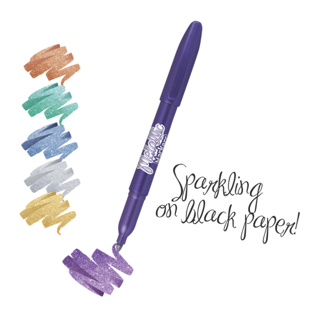 Канцтовары - Маркеры Colorino 6 цветов металлизированные (32582PTR)#2