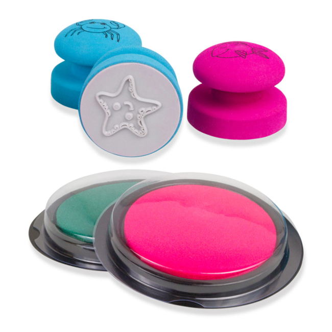 Товари для малювання - Набір штампів Colorino Русалка 6 штампів 2 подушечки (36704PTR)#2