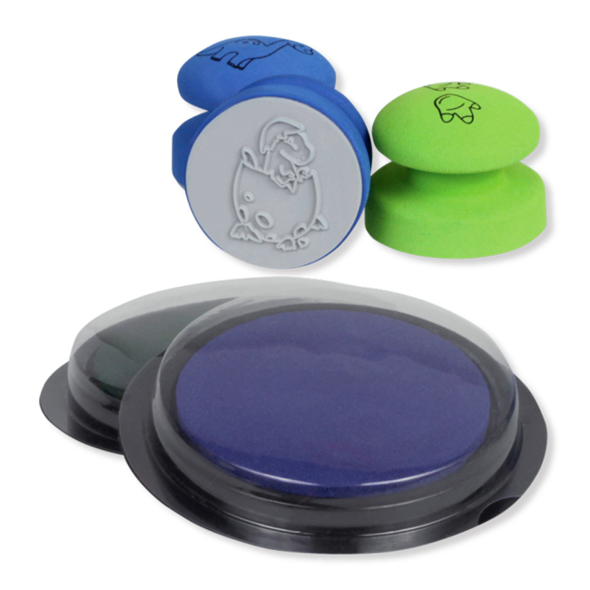 Товари для малювання - Набір штампів Colorino Динозаври 6 штампів 2 подушечки (36681PTR)#2