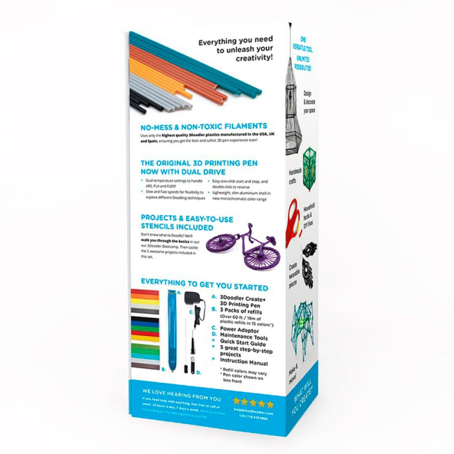 3D-ручки - 3D ручка 3Doodler Create plus Серая (8CPSGYEU3E)#2