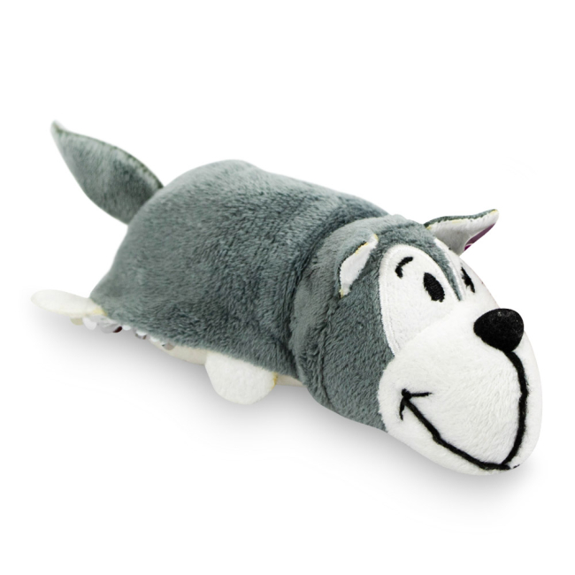 М'які тварини - М'яка іграшка Zooprяtki Хаскі-полярний ведмідь 2 в 1 із паєтками 12 см (558IT-ZPR)#2