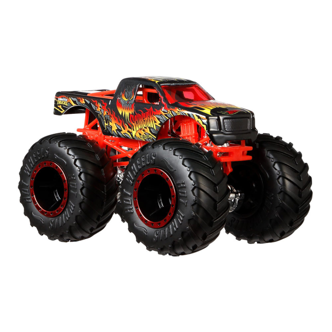 Автомоделі - Набір машинок Hot Wheels Monster trucks Червона і блакитна (FYJ64/FYJ67)#2