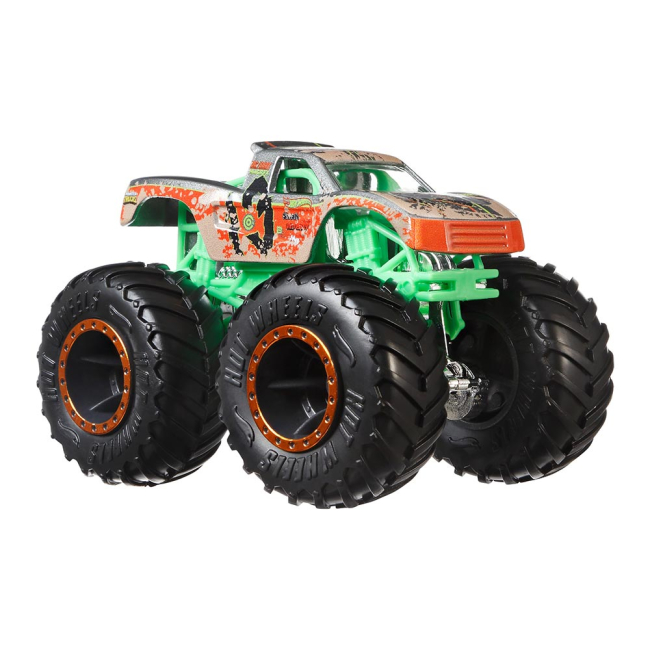 Автомоделі - Набір машинок Hot Wheels Monster trucks Білий і зелена (FYJ64/GBT71)#3