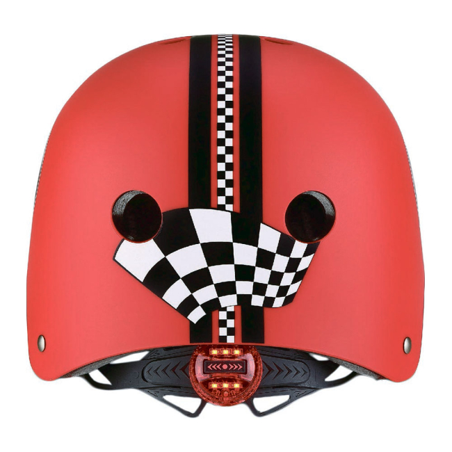 Захисне спорядження - Захисний шолом Globber Перегони з ліхтариком  червоний (507-102)#2