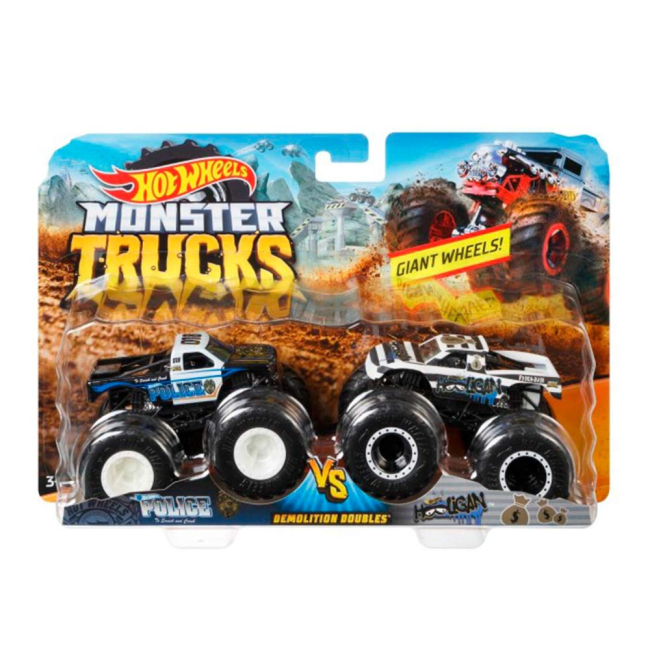 Автомоделі - Набір машинок Hot Wheels Monster Trucks Police vs Hoooligan (FYJ64/FYJ68)#2