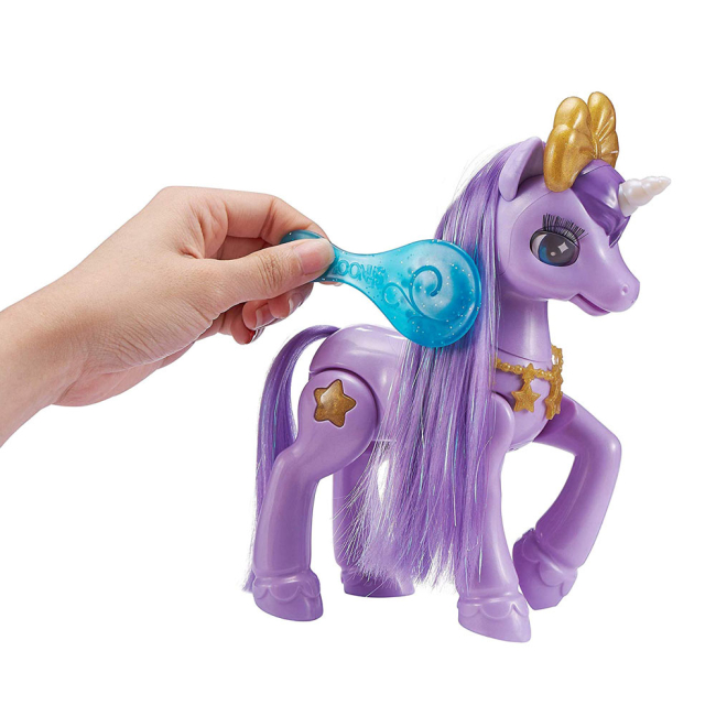Фигурки животных - Интерактивная игрушка Pets alive Мой волшебный единорог фиолетовый (9502V)#4