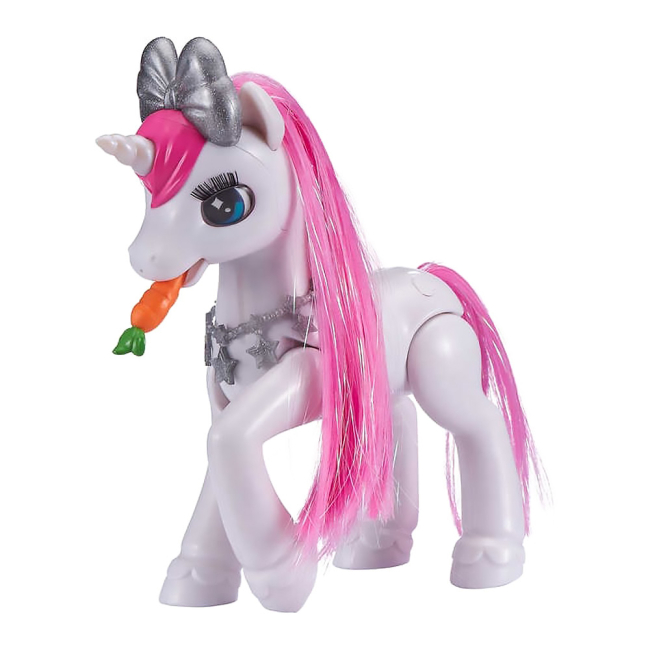 Фигурки животных - Интерактивная игрушка Pets alive Мой волшебный единорог белый (9502W)#4